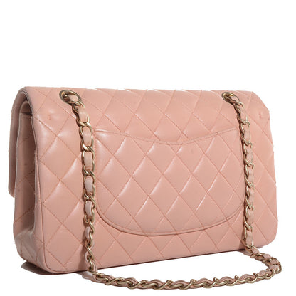 Chanel Lambskin Quilted Medium Double Flap Pink 3 of 9
