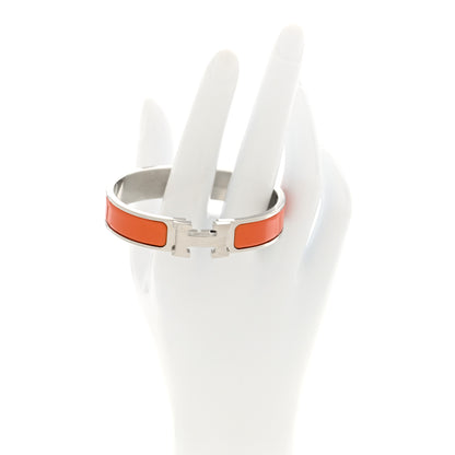 Hermes Enamel Narrow Clic Clac H Bracelet PM Orange 2 of 5