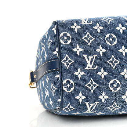 Louis Vuitton Monogram Jacquard Denim Speedy Bandouliere 25 Bleu 9 of 11