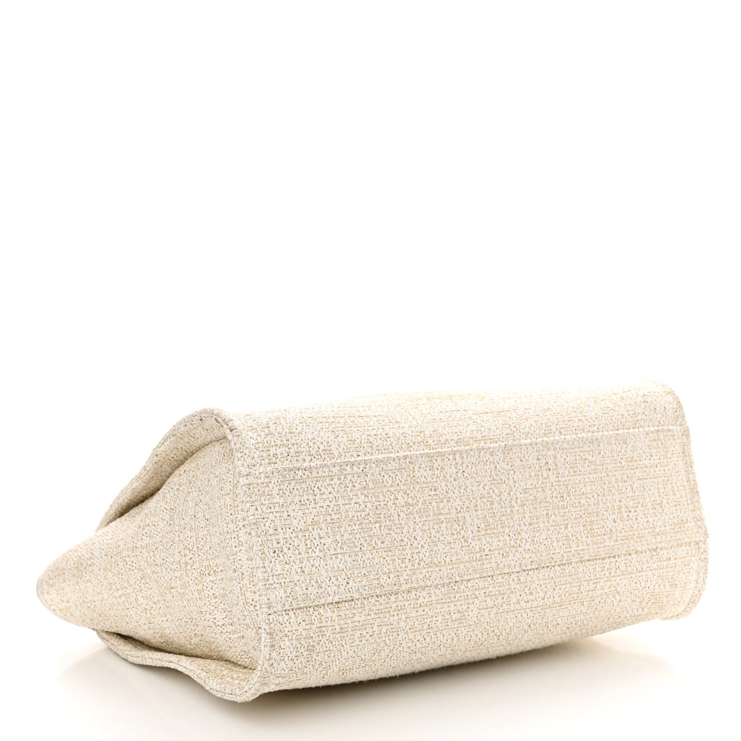 Lurex Boucle Small Deauville Tote Ivory