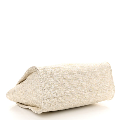 Chanel Lurex Boucle Small Deauville Tote Ivory 4 of 15