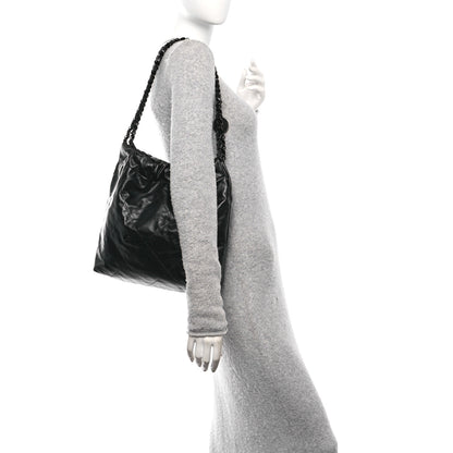 Chanel Shiny Calfskin Quilted Small Chanel 22 So Black 2 of 11