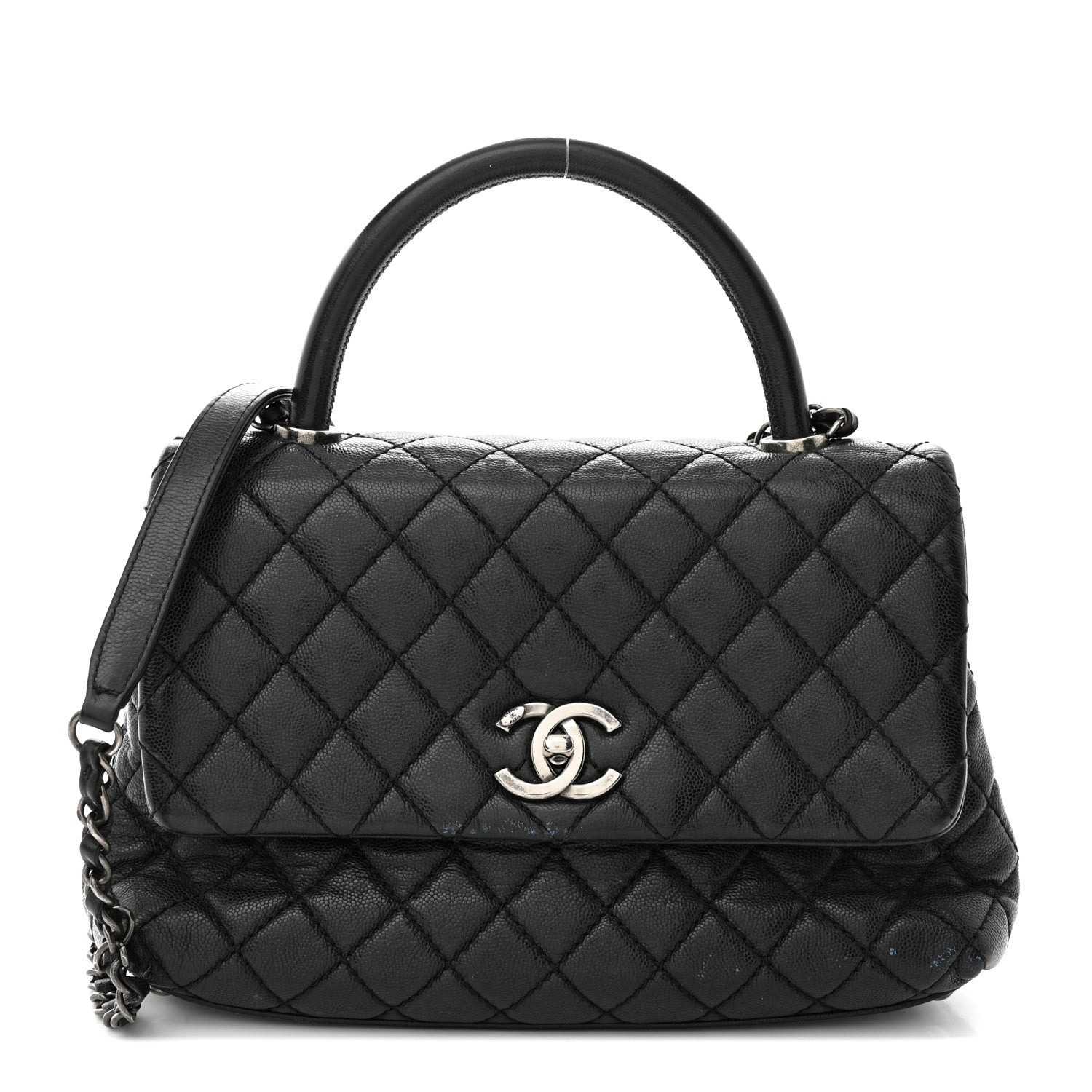 Chanel Caviar Quilted Small Coco Handle Flap Black 1 of 21