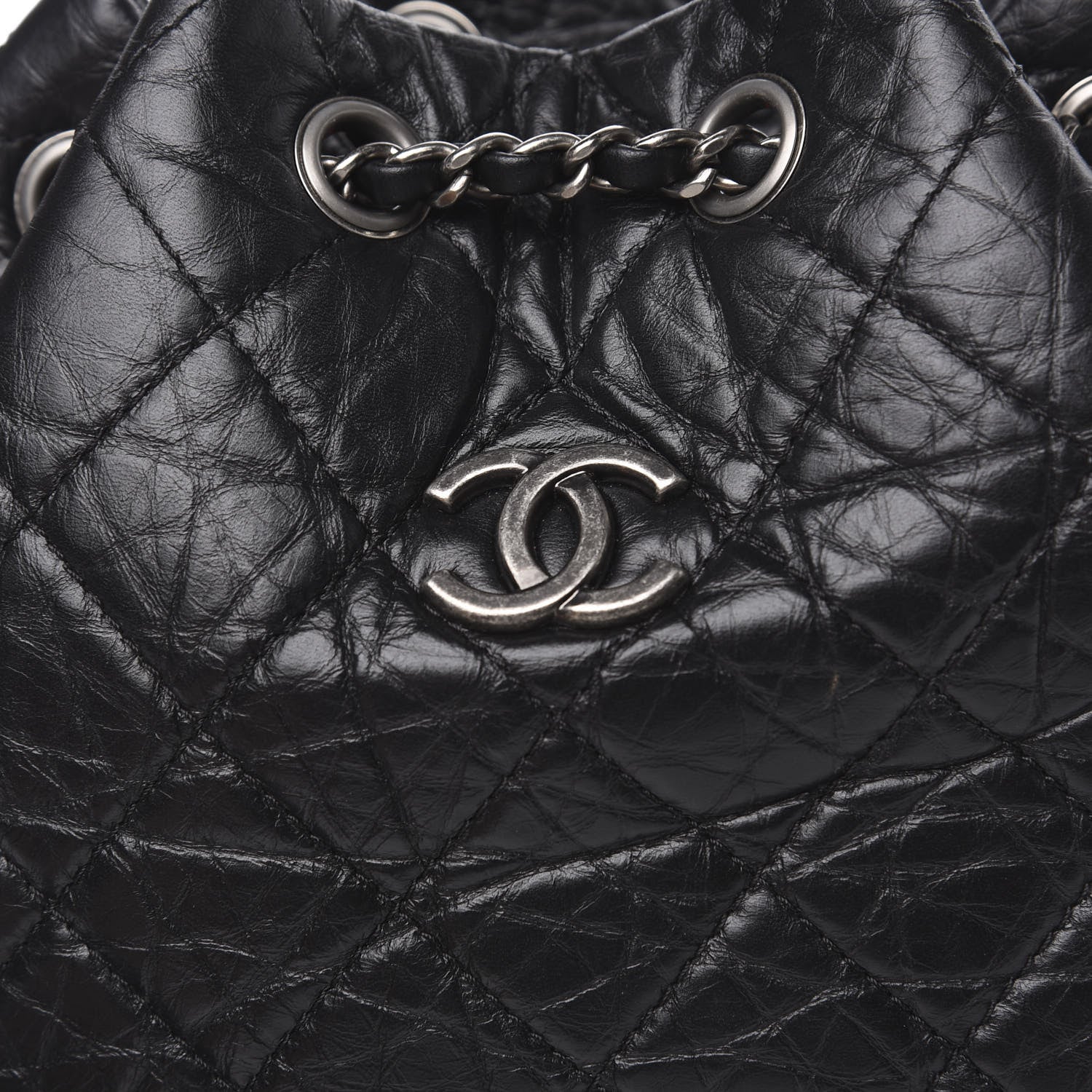 Chanel Aged Calfskin Quilted Small Gabrielle Backpack Black 7 of 10