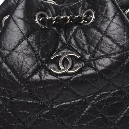 Chanel Aged Calfskin Quilted Small Gabrielle Backpack Black 7 of 10