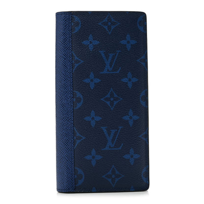 Louis Vuitton Taigarama Brazza Wallet NM Cobalt 1 of 9