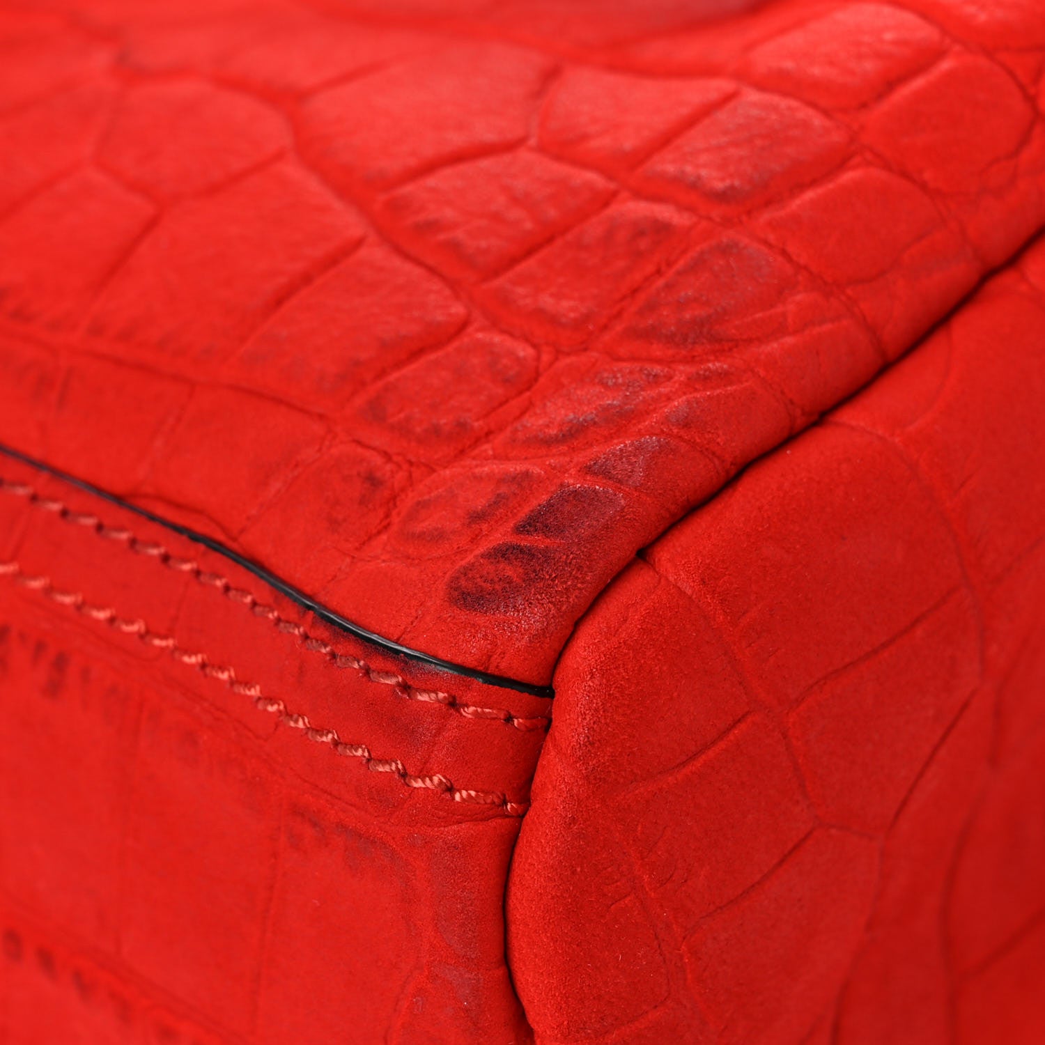 Givenchy Calfskin Crocodile Embossed Mini Pandora Red 13 of 13