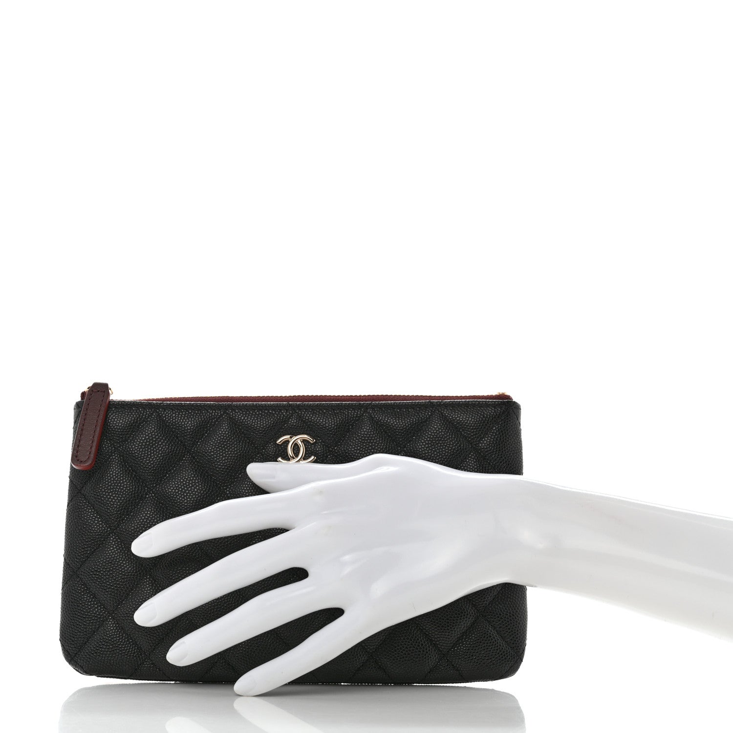 Chanel Caviar Quilted Cosmetic Case Black 2 of 8