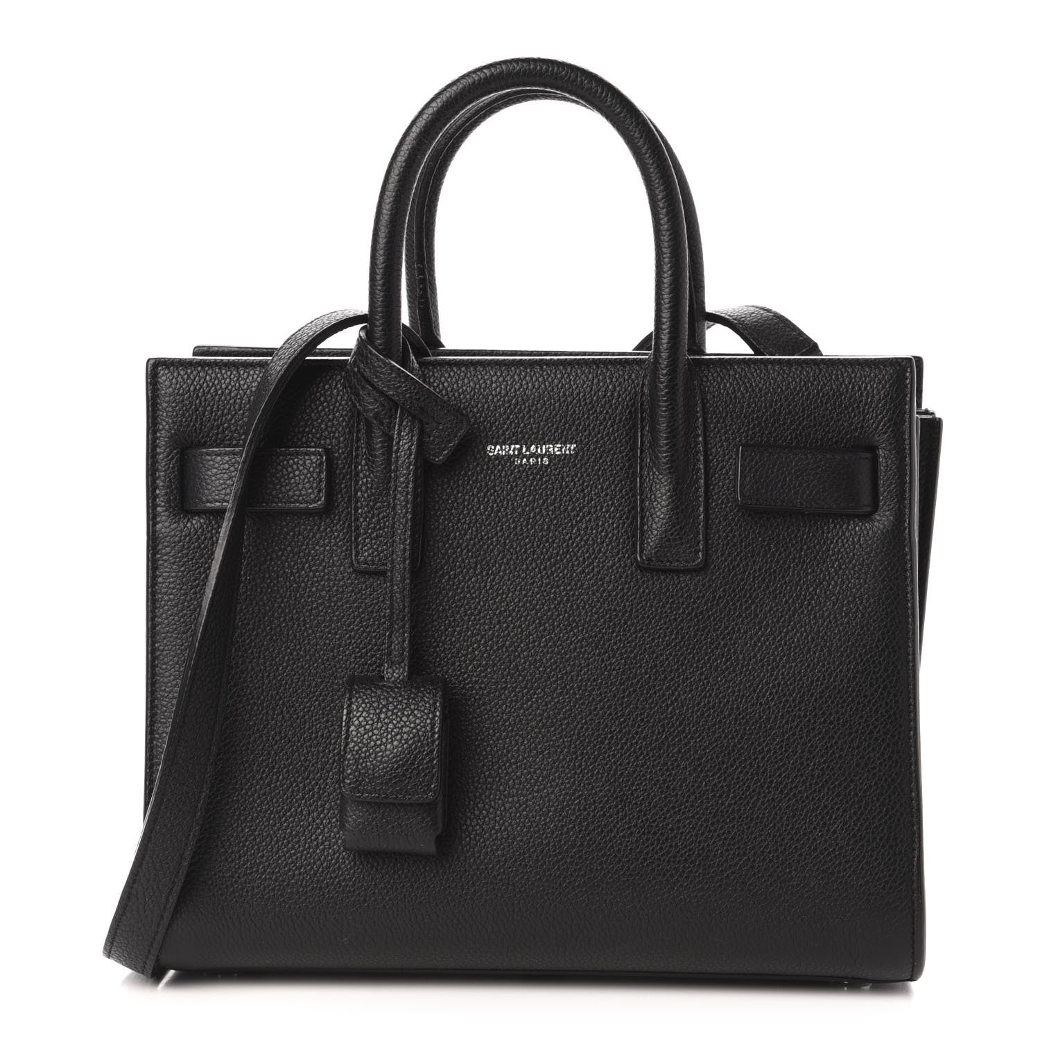 Saint Laurent Grained Calfskin Nano Sac De Jour Black 1 of 10