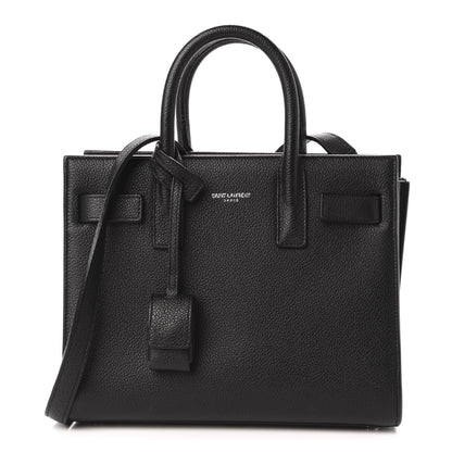 Saint Laurent Grained Calfskin Nano Sac De Jour Black 1 of 10
