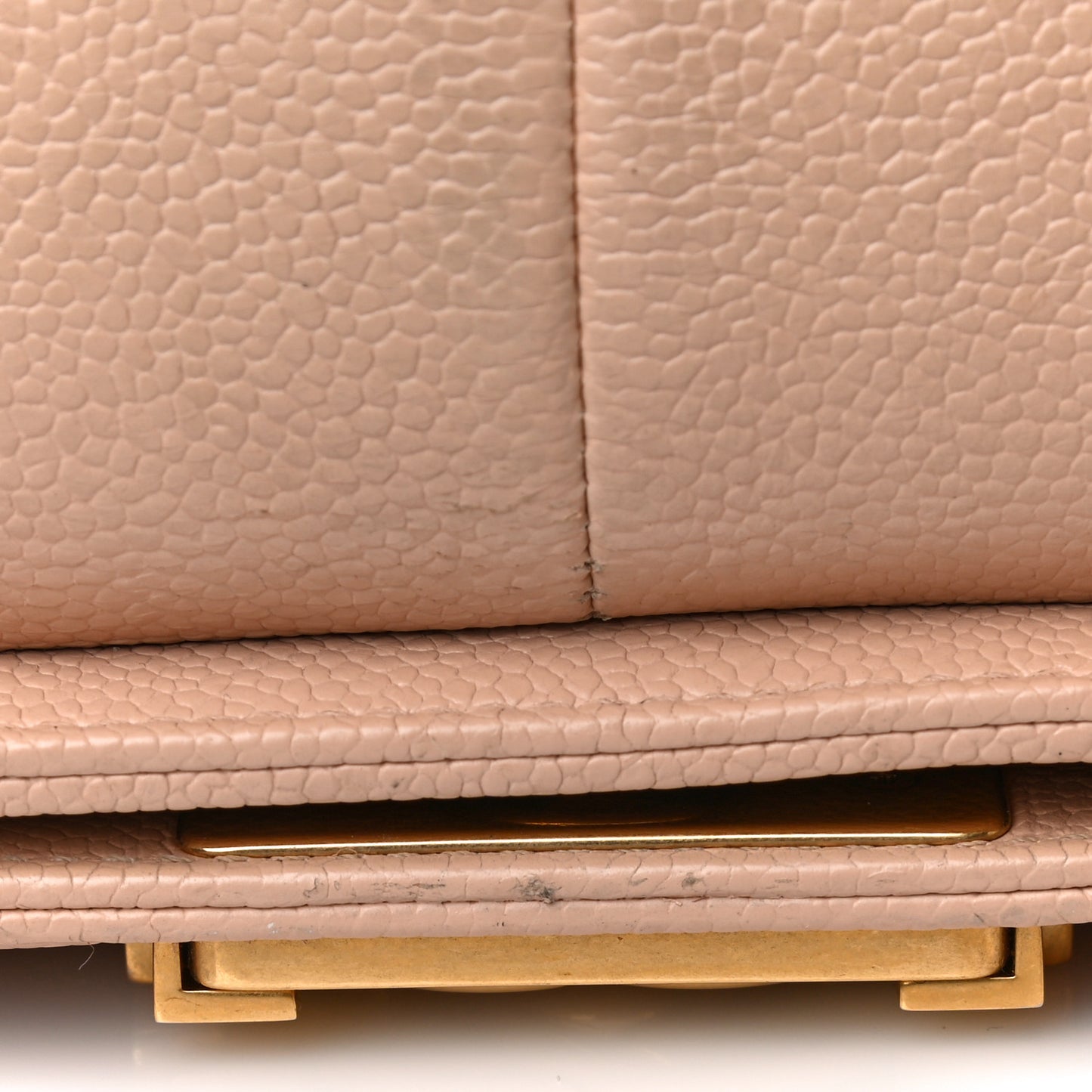 Caviar Quilted Medium Boy Flap Beige