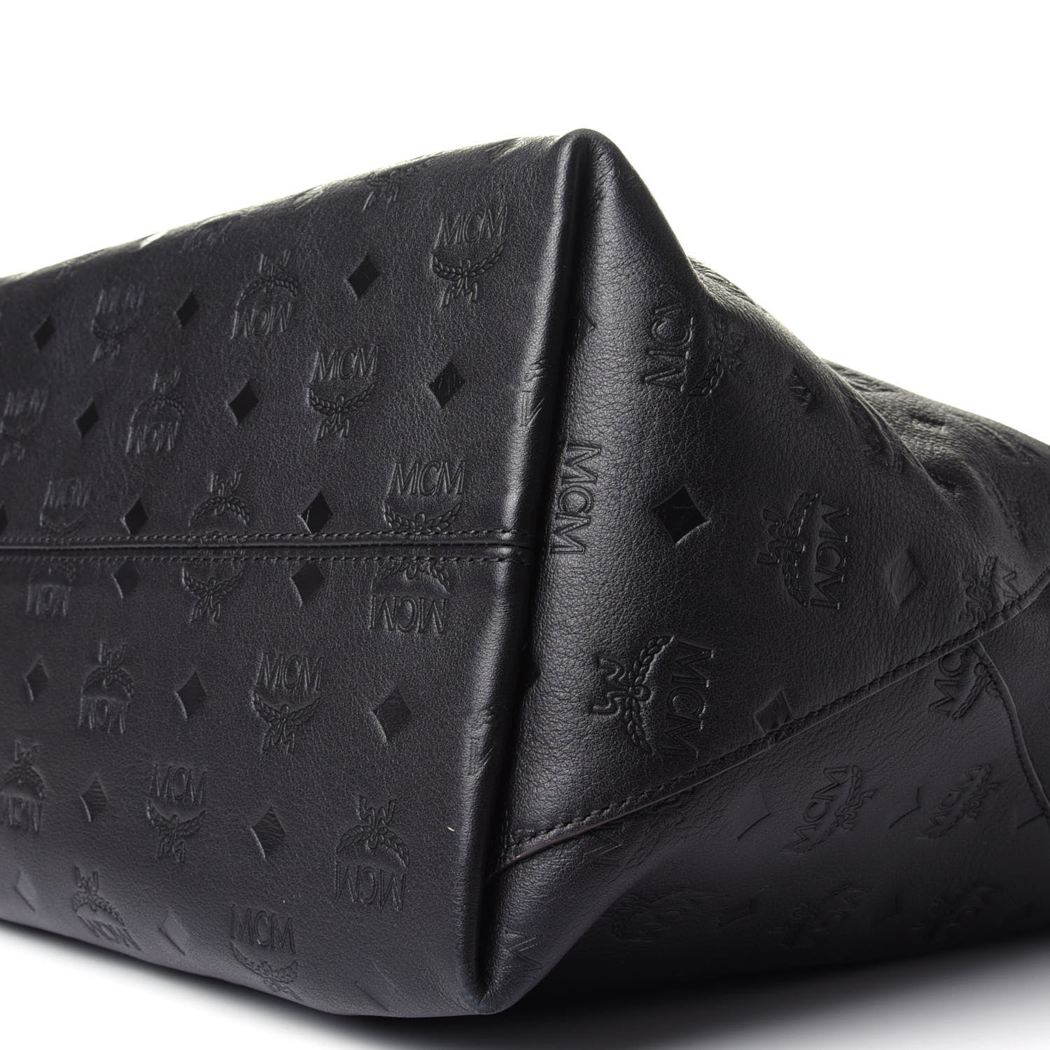 MCM Calfskin Ottomar Monogram Large Klara Hobo Black 9 of 9