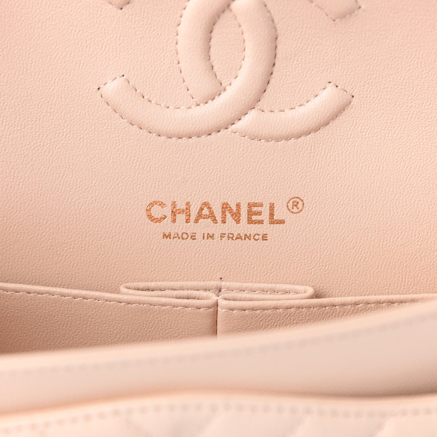 Chanel Caviar Chevron Quilted Small Double Flap Beige 6 of 9