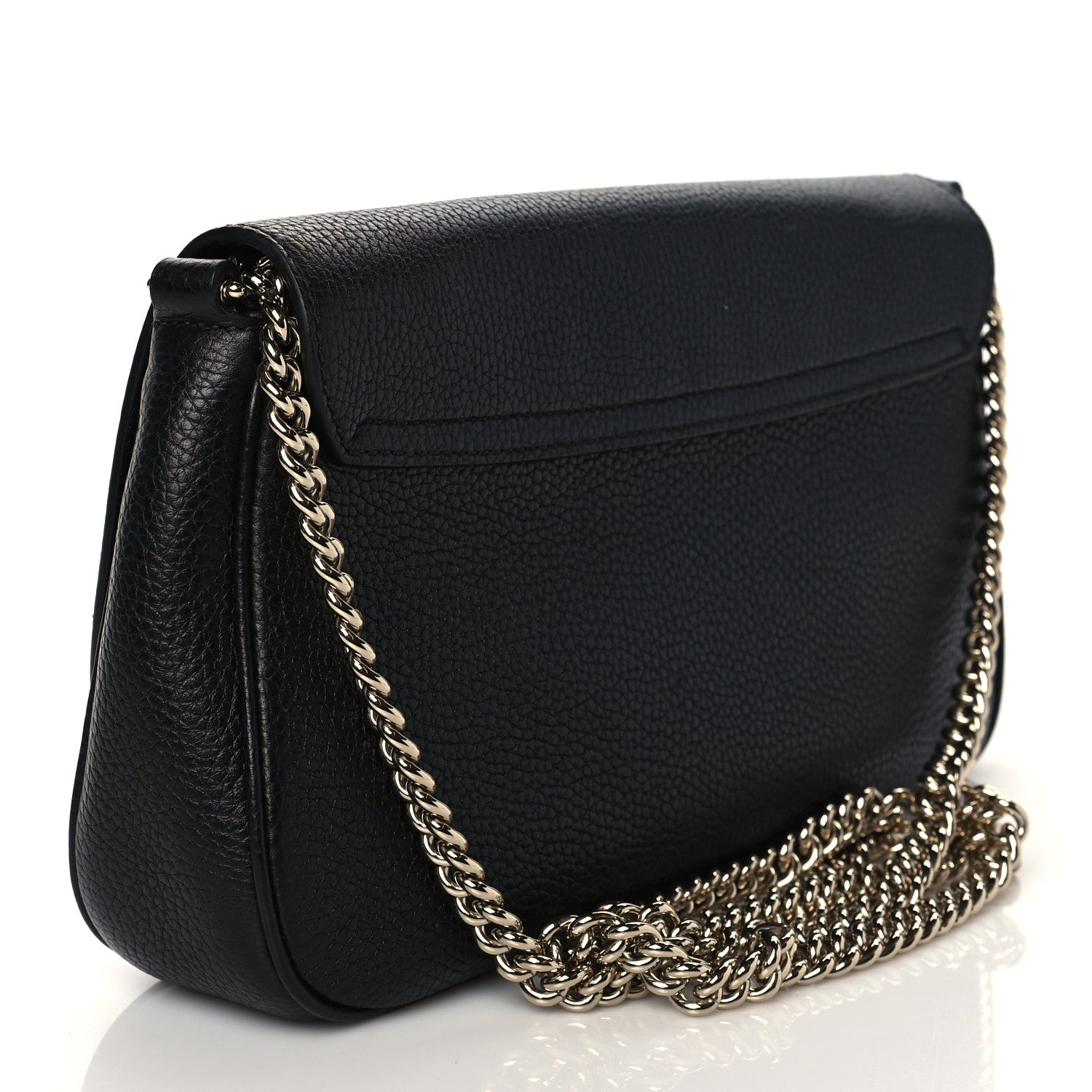 Gucci Pebbled Calfskin Medium Soho Flap Crossbody Black 3 of 11