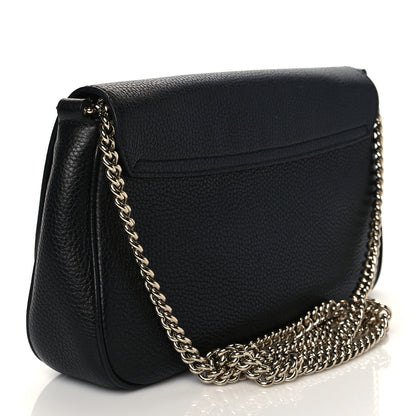 Gucci Pebbled Calfskin Medium Soho Flap Crossbody Black 3 of 11