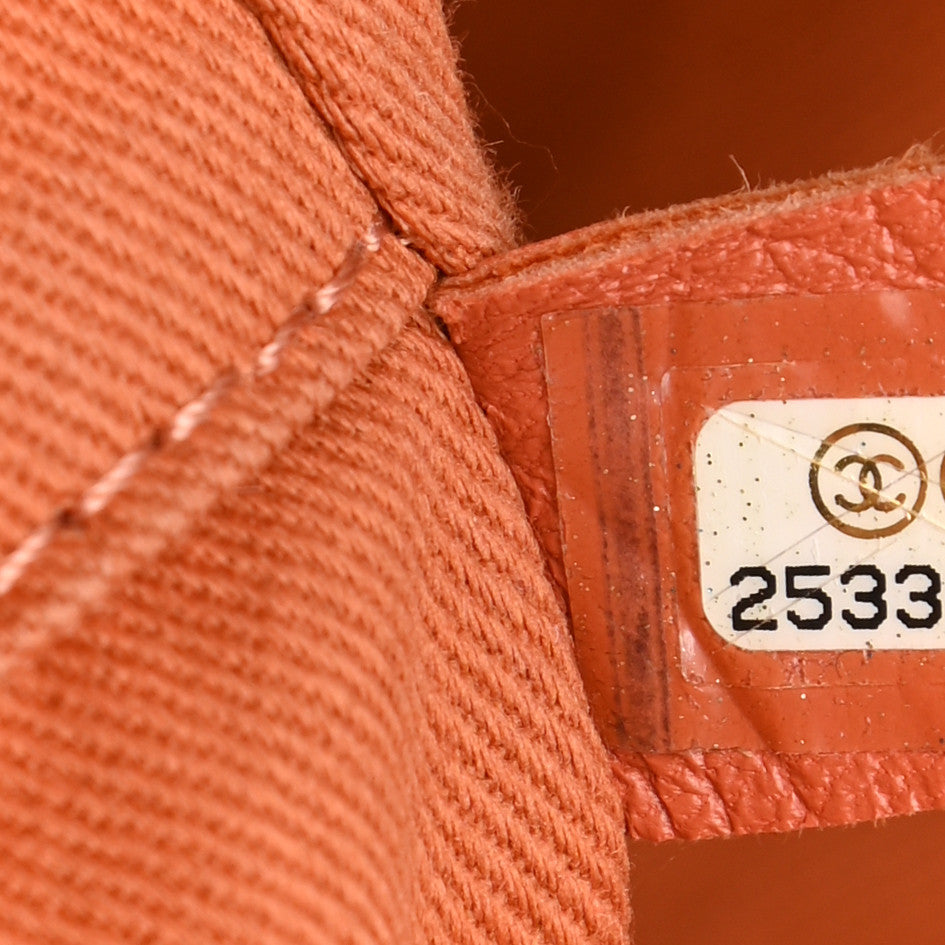 Chanel Lurex Boucle Small Deauville Tote Light Orange 7 of 11