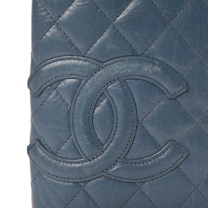 Chanel Calfskin Quilted Cambon Yen Wallet Blue 9 of 9