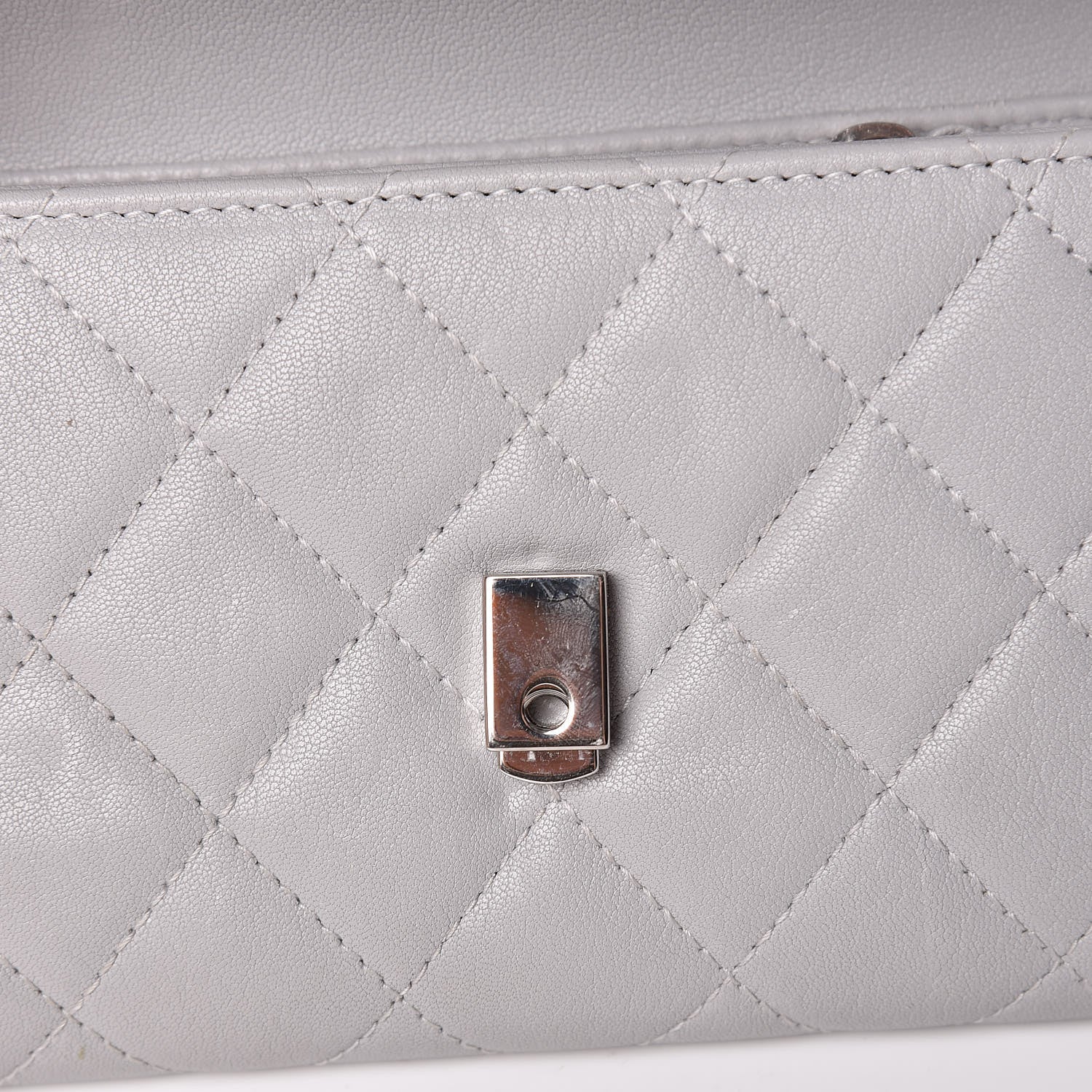 Chanel Lambskin Quilted CC Box Flap Wallet Grey 11 of 23