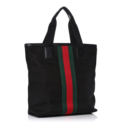 Gucci Techno Canvas Web Vertical Tote Black 3 of 12