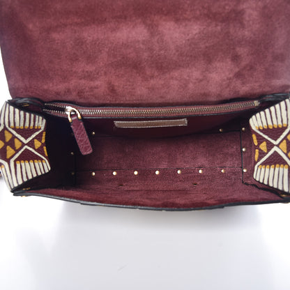 Valentino Garavani Calfskin Tribal Rockstud Shoulder Bag Rubin 7 of 10