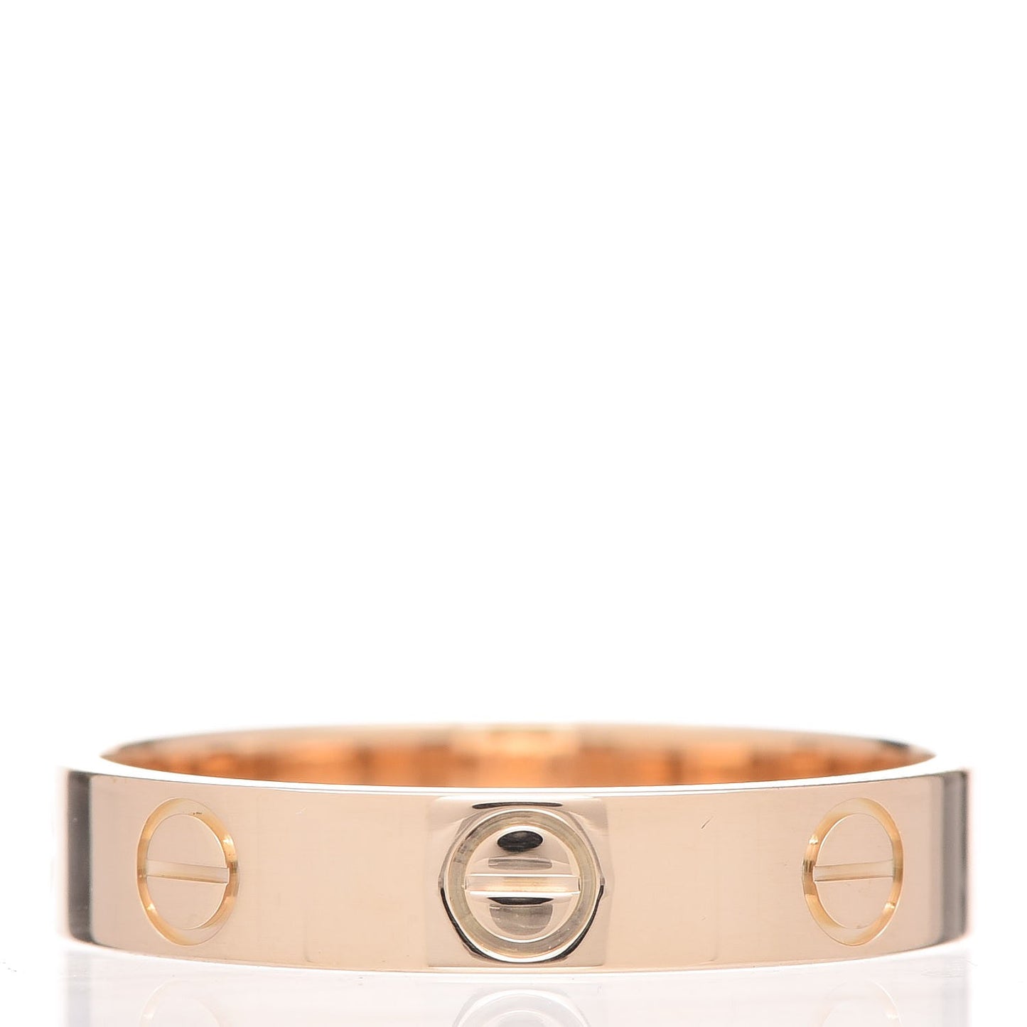 18K Yellow Gold 3.5mm LOVE Wedding Band Ring 52 6