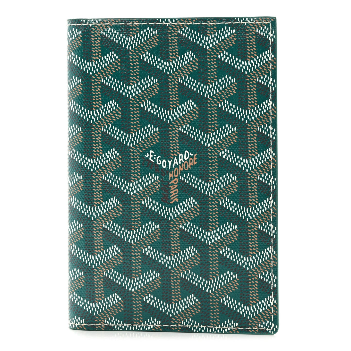 Goyardine Passport Wallet Green