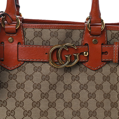 Gucci Monogram Medium GG Running Tote Orange 9 of 9