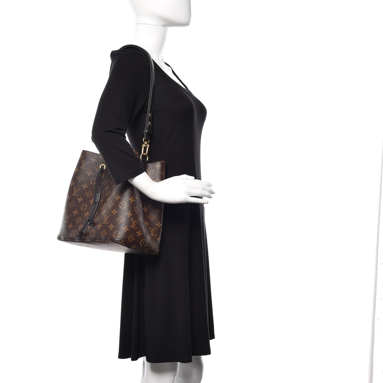Louis Vuitton Monogram Neonoe MM Black 2 of 9
