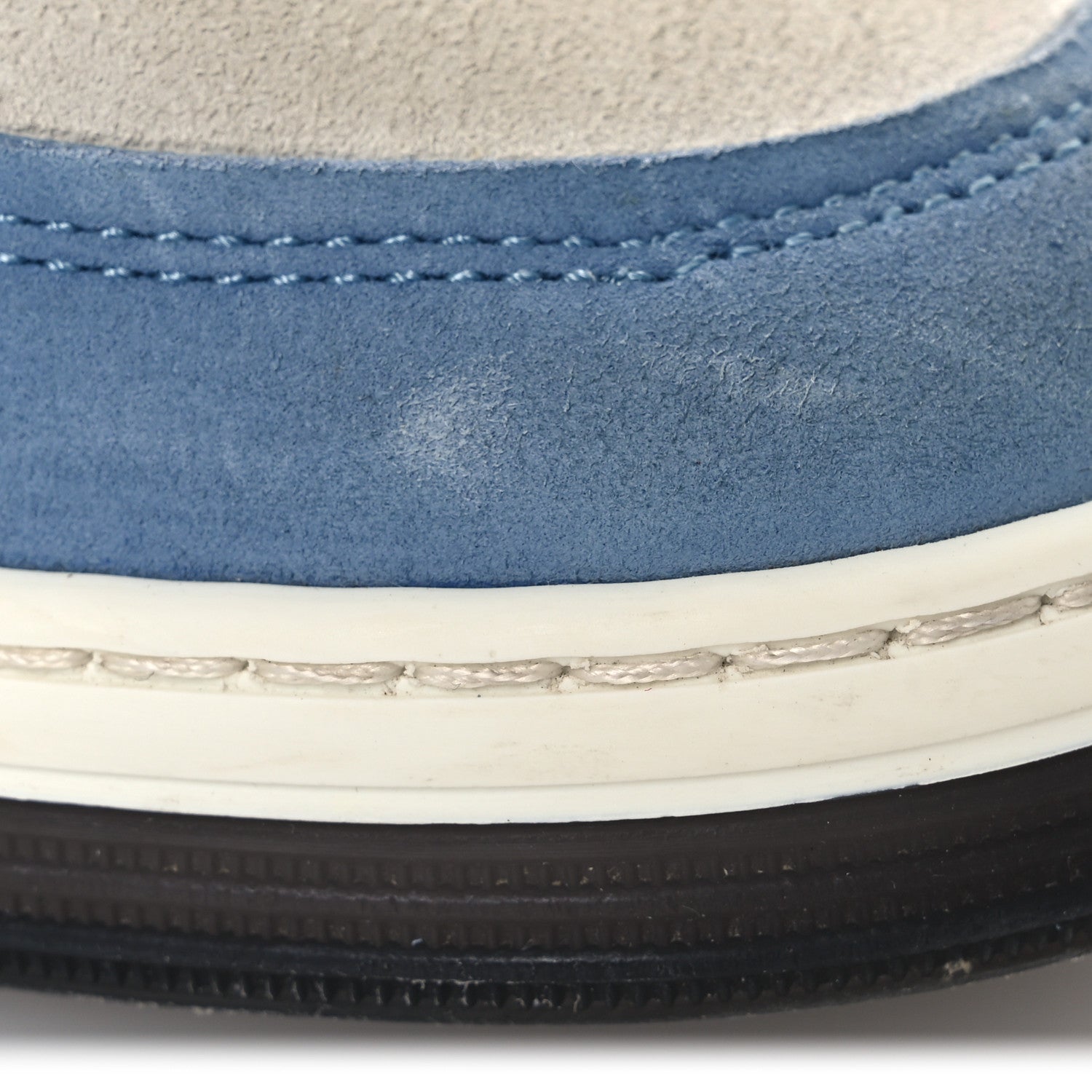 Chanel Suede Kidskin Womens CC Sneakers 37 White Blue 11 of 15