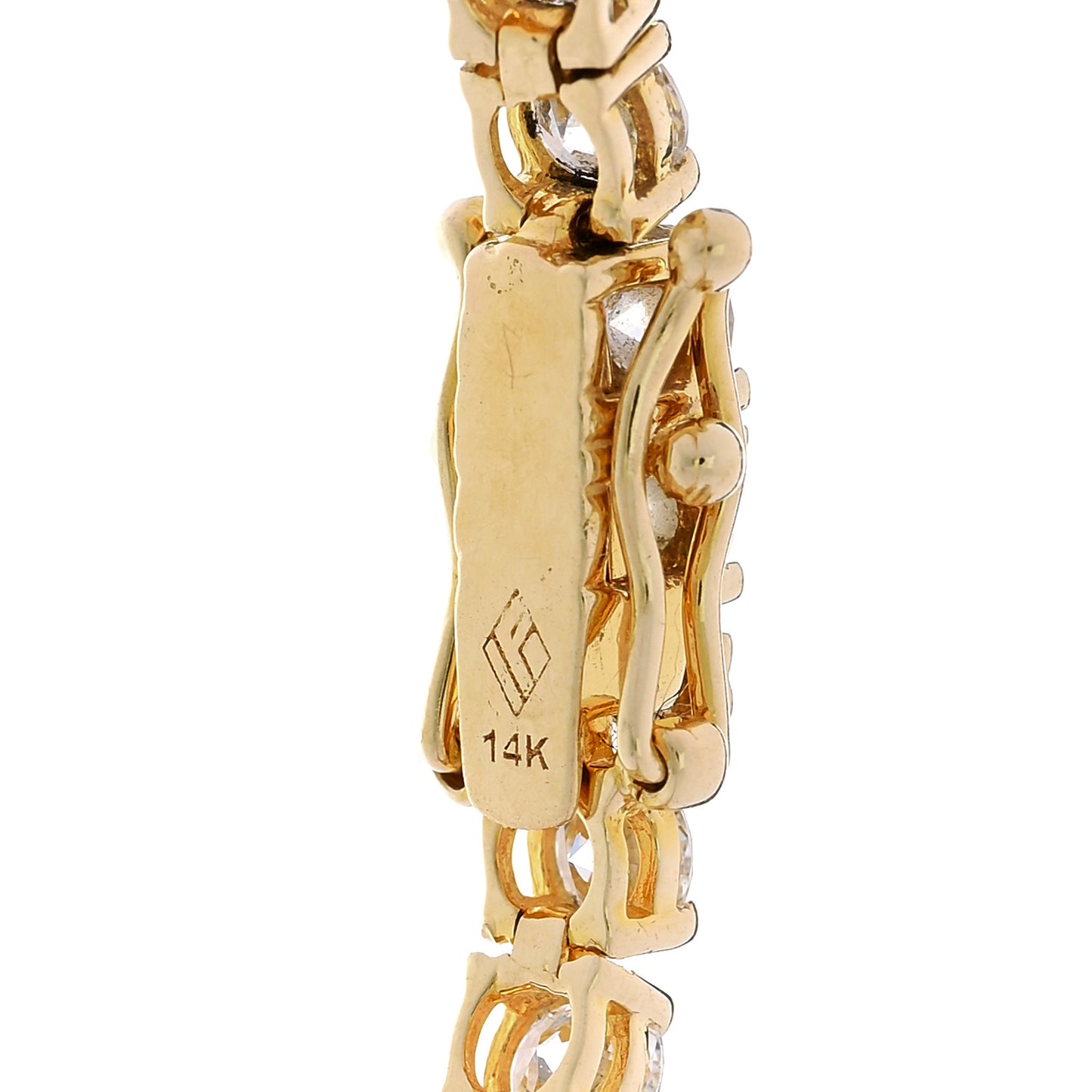 14K Yellow Gold Diamond 6.58ctw Tennis Bracelet