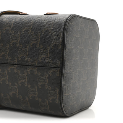 Celine Triomphe Canvas Calfskin Medium Cuir Triomphe Box Tan 9 of 10