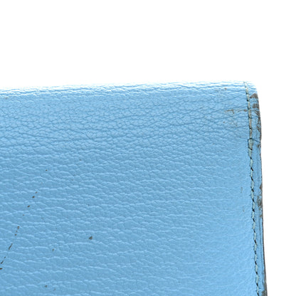 Hermes Chevre Mysore Bearn Compact Wallet Celeste 14 of 17
