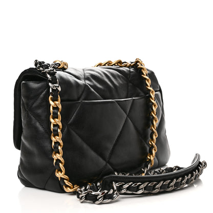 Chanel Goatskin Quilted Medium Chanel 19 Flap Black 3 of 12