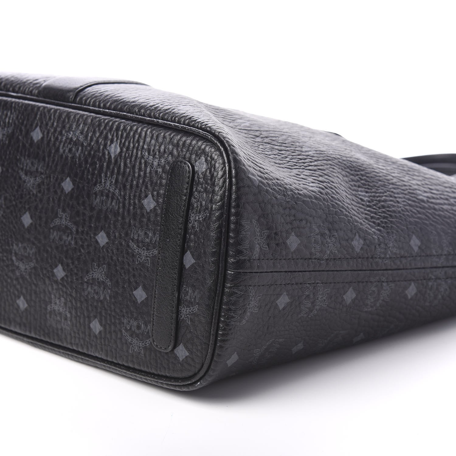 MCM Visetos Medium Liz Reversible Shopper Tote Black 12 of 15