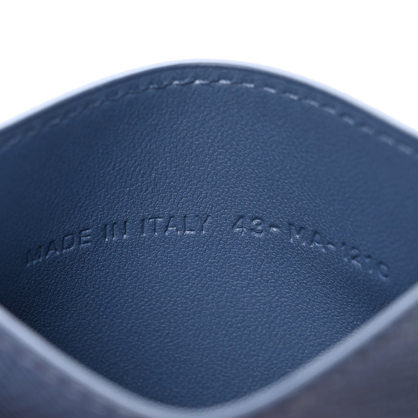 Grained Calfskin 30 Montaigne Card Holder Blue