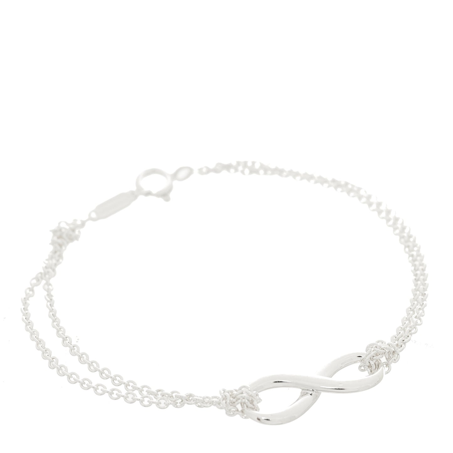 Sterling Silver Infinity Double Chain Bracelet