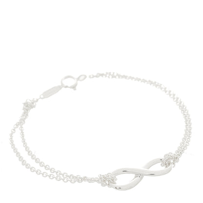 Tiffany Sterling Silver Infinity Double Chain Bracelet 1 of 5