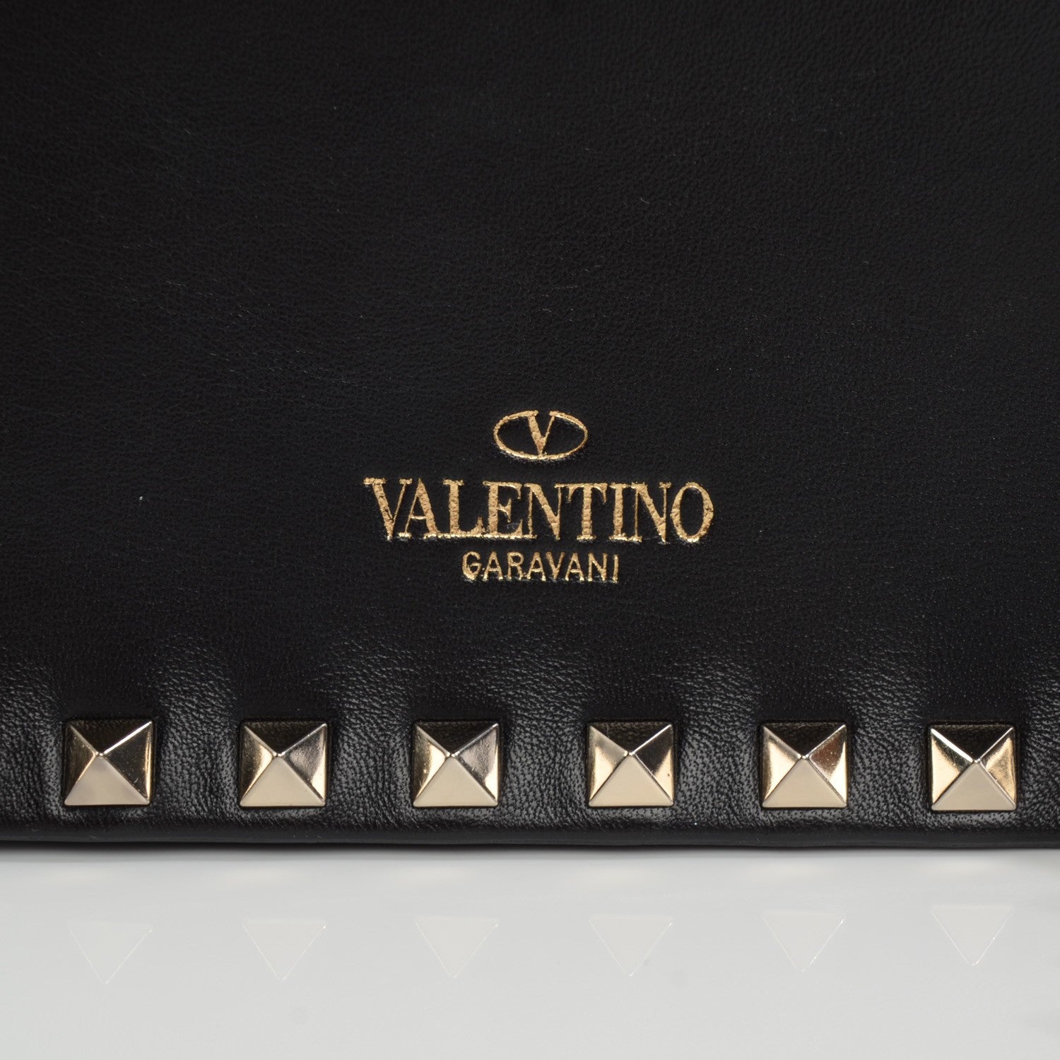 Valentino Garavani Nappa Small Rockstud Wristlet Clutch Black 6 of 7