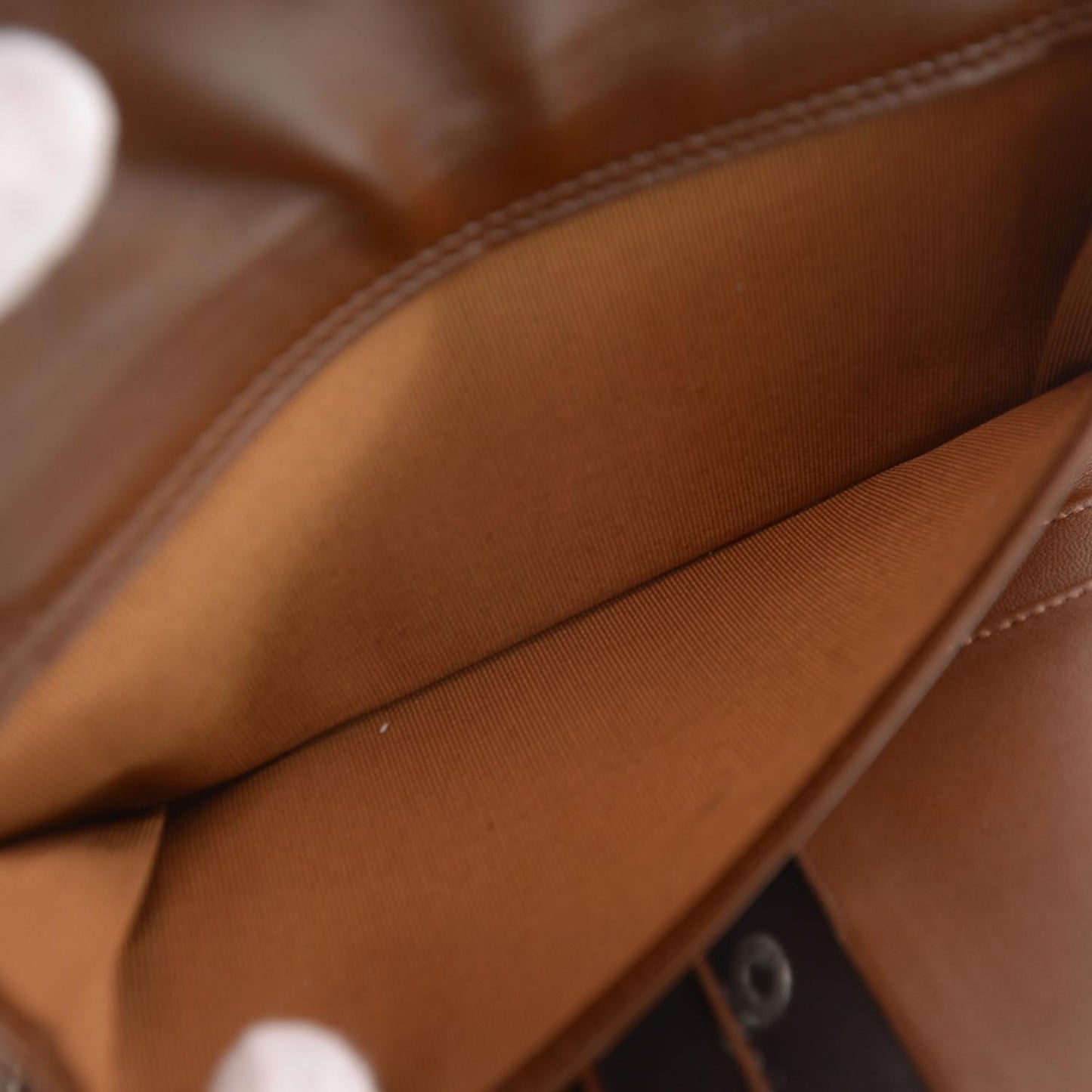 Patent Quilted Large Flap Wallet Bronze