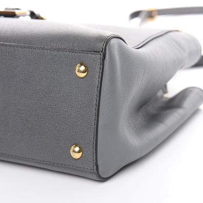 Fendi Vitello Elite Petite 2Jours Tote Grigio Grigio Chiaro 9 of 16