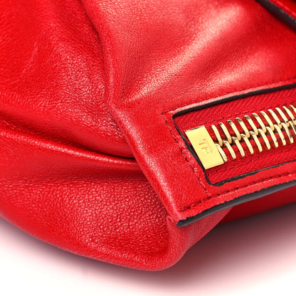 Tom Ford Ramskin Large Alix Padlock Zip Shoulder Bag Flame Red 9 of 13