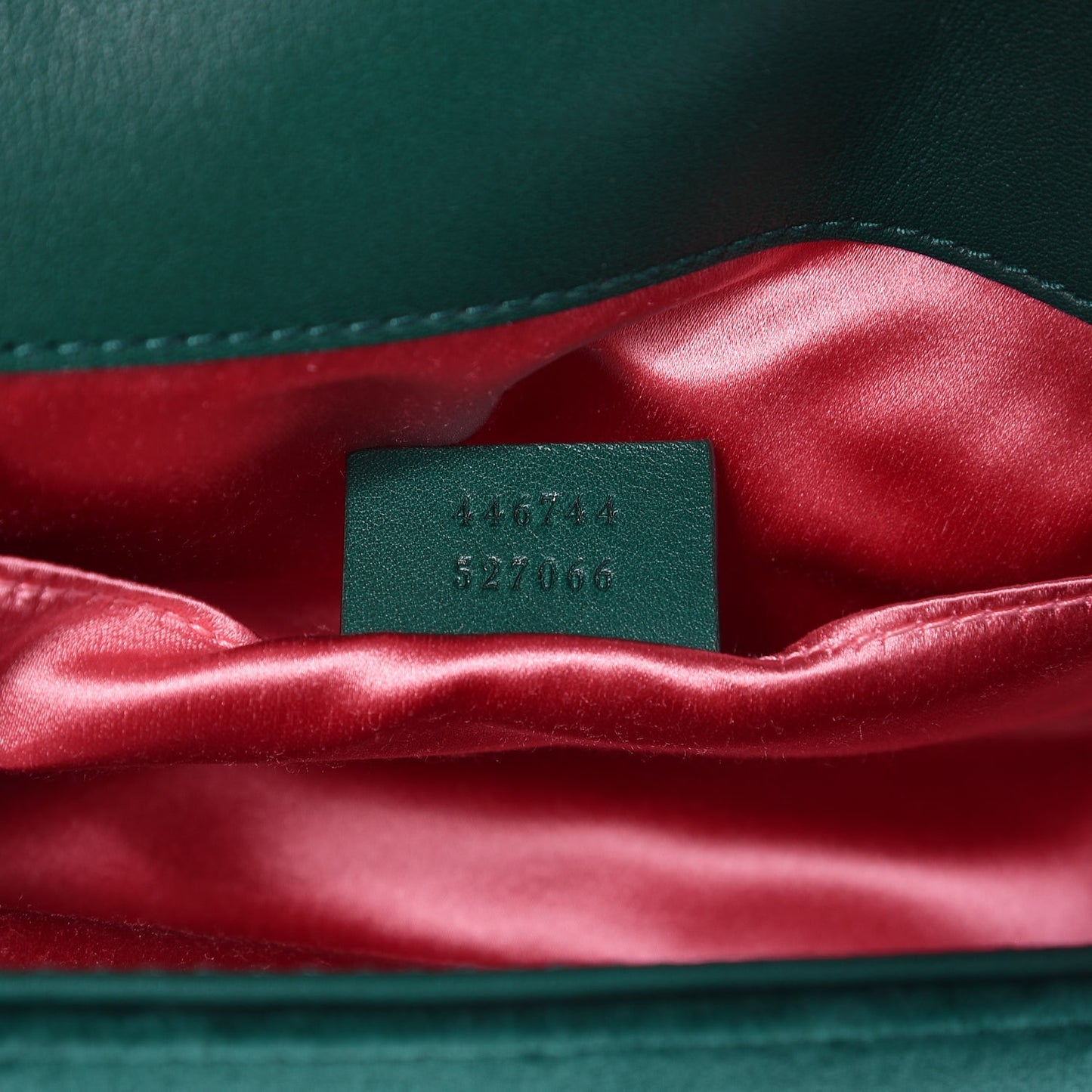Velvet Matelasse Mini GG Marmont Shoulder Bag Emerald