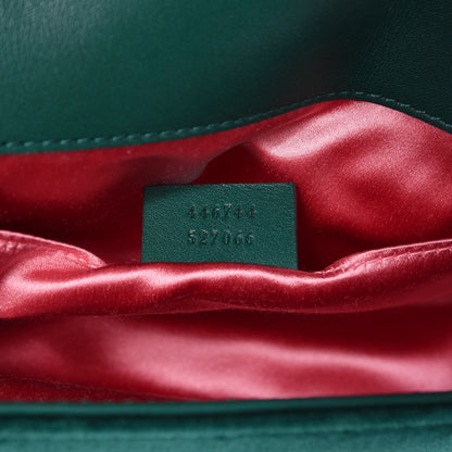 Gucci Velvet Matelasse Mini GG Marmont Shoulder Bag Emerald 7 of 7