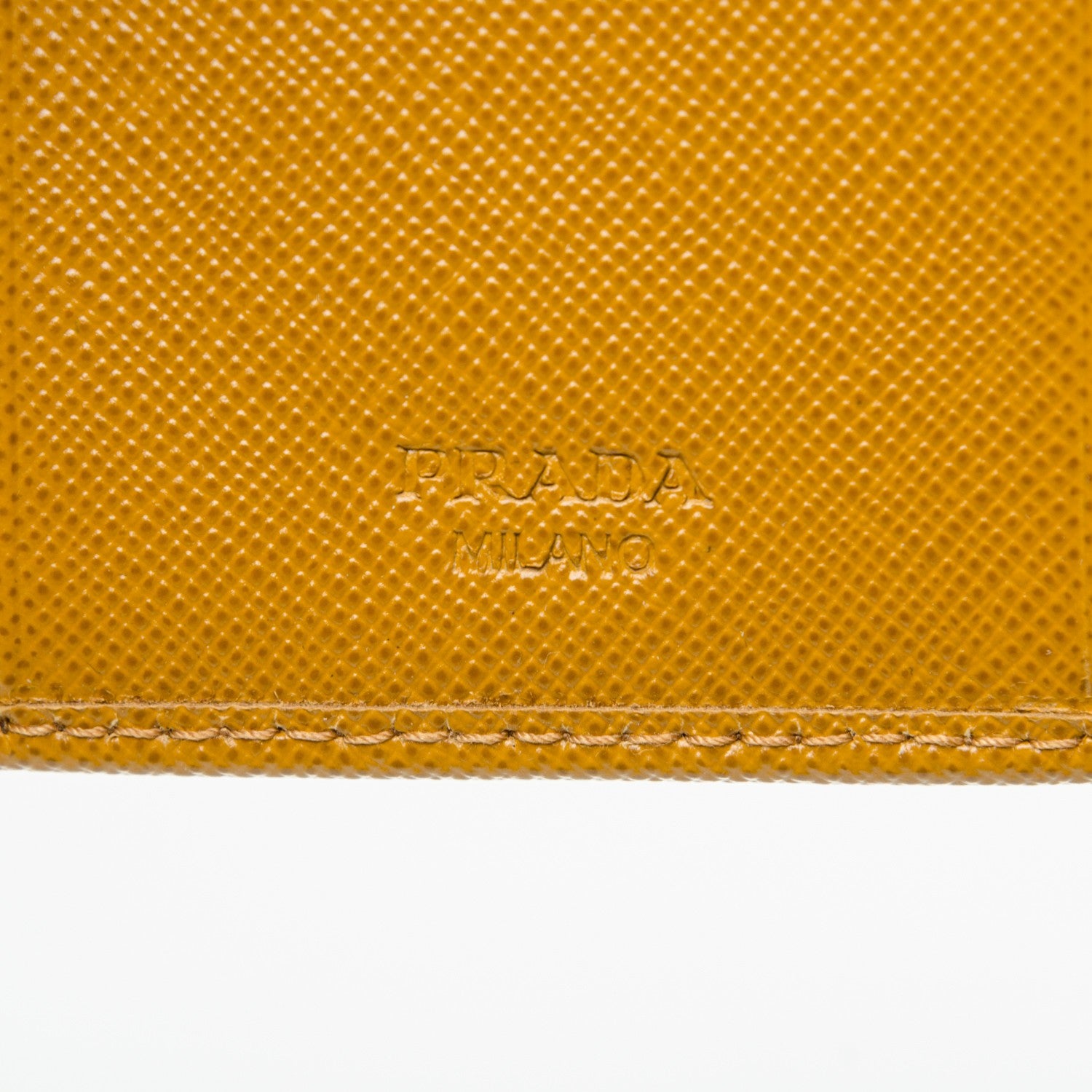 Prada Saffiano Metal 6 Key Holder Ocra 6 of 7
