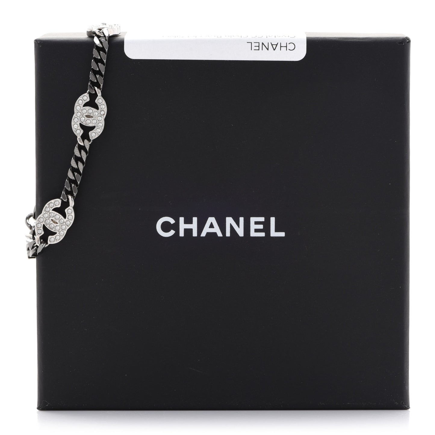 Crystal CC Chain Bracelet Silver