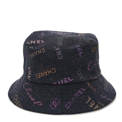 Chanel Denim Mood Cloche Bucket Hat M Black 6 of 8