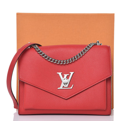 Louis Vuitton Soft Calfskin Mylockme Chain Bag BB Rubis 9 of 9