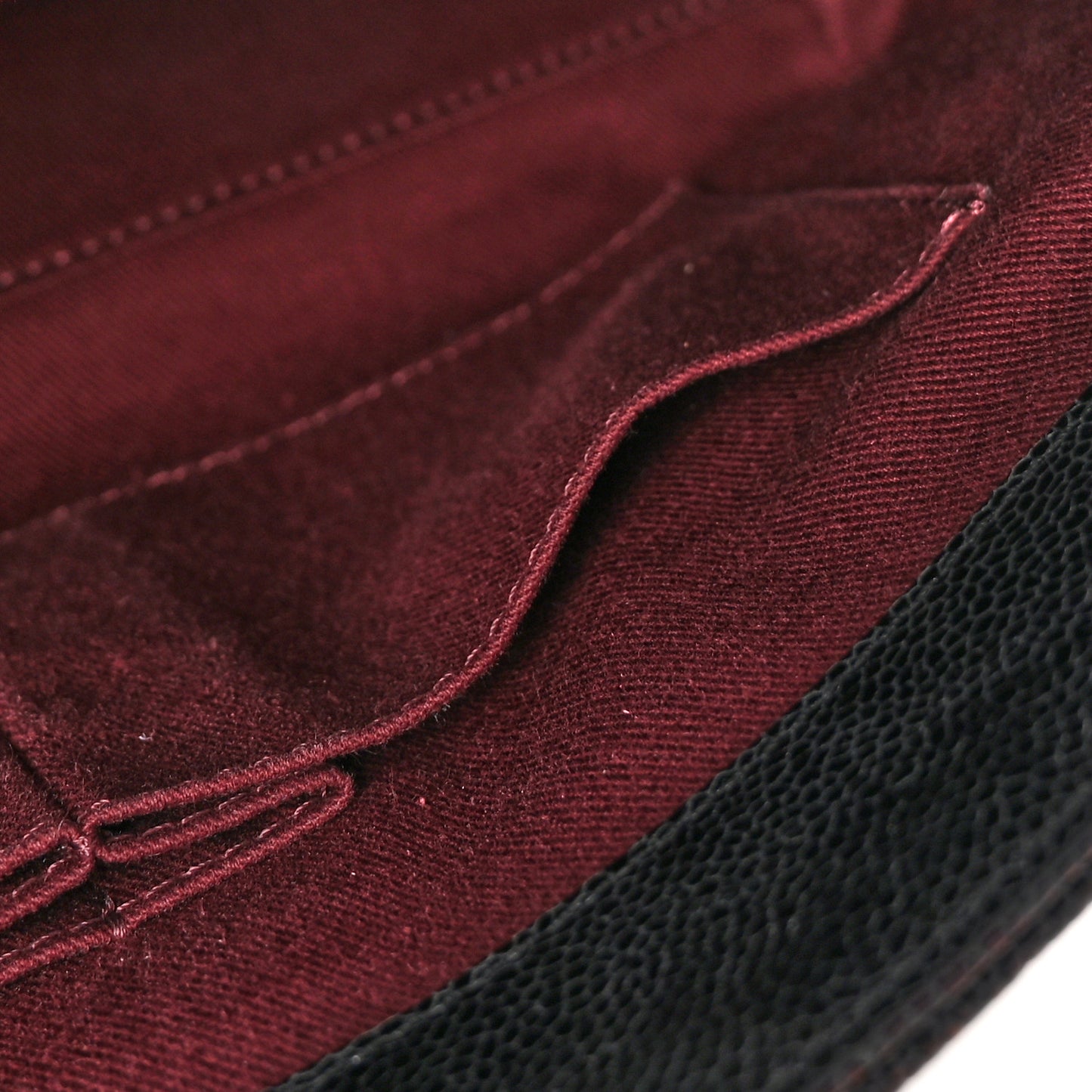 Crumpled Grained Calfskin Jumbo CC Crave Flap Black