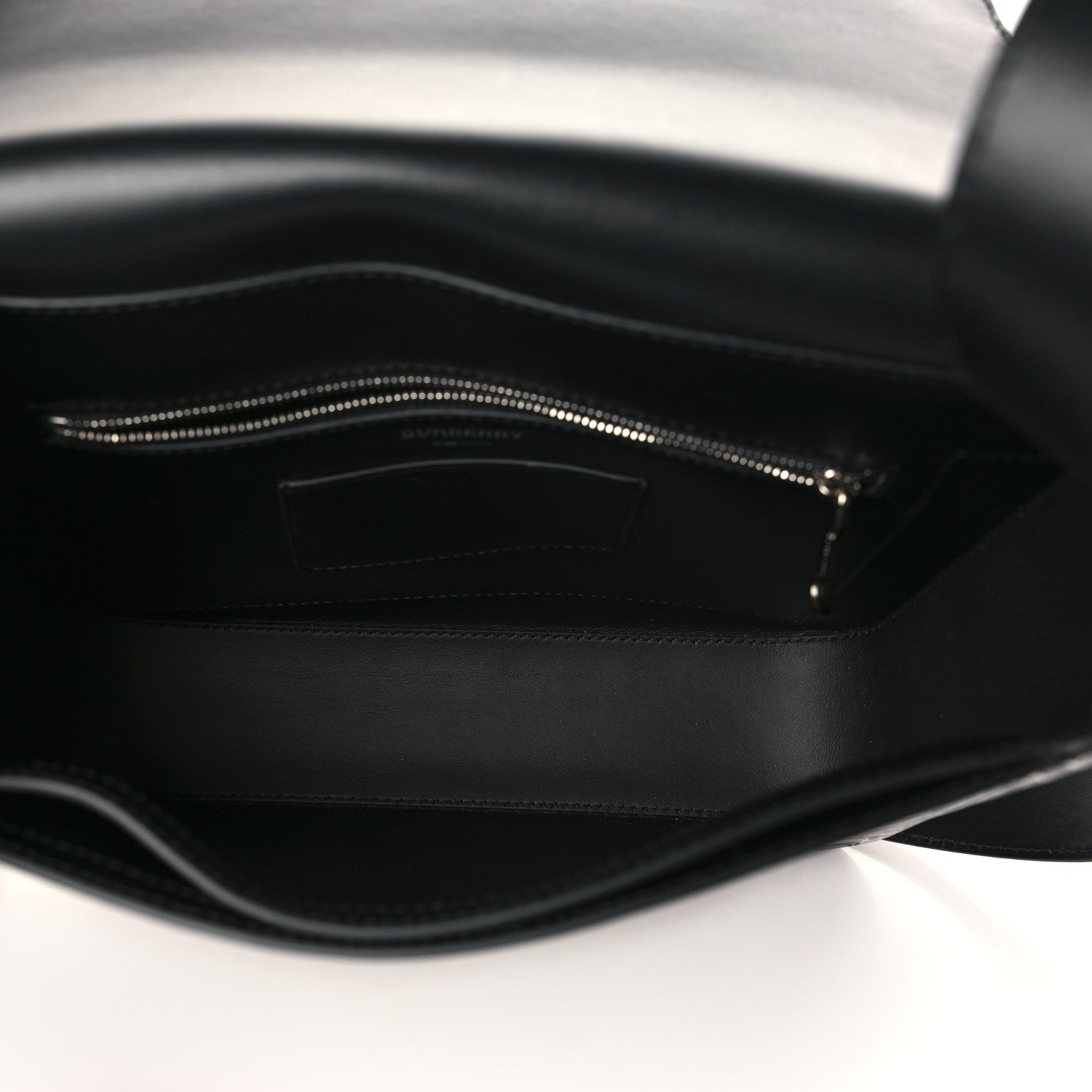 Burberry Calfskin Monogram TB Print Messenger Bag Black White 4 of 7