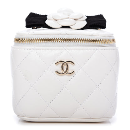 Chanel Lambskin Quilted My Chanel Lady Vanity Case With Chain White 1 of 11